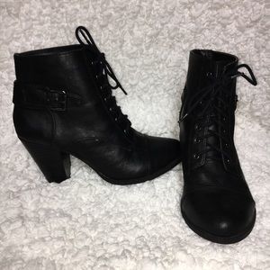 Black Lace Up Booties